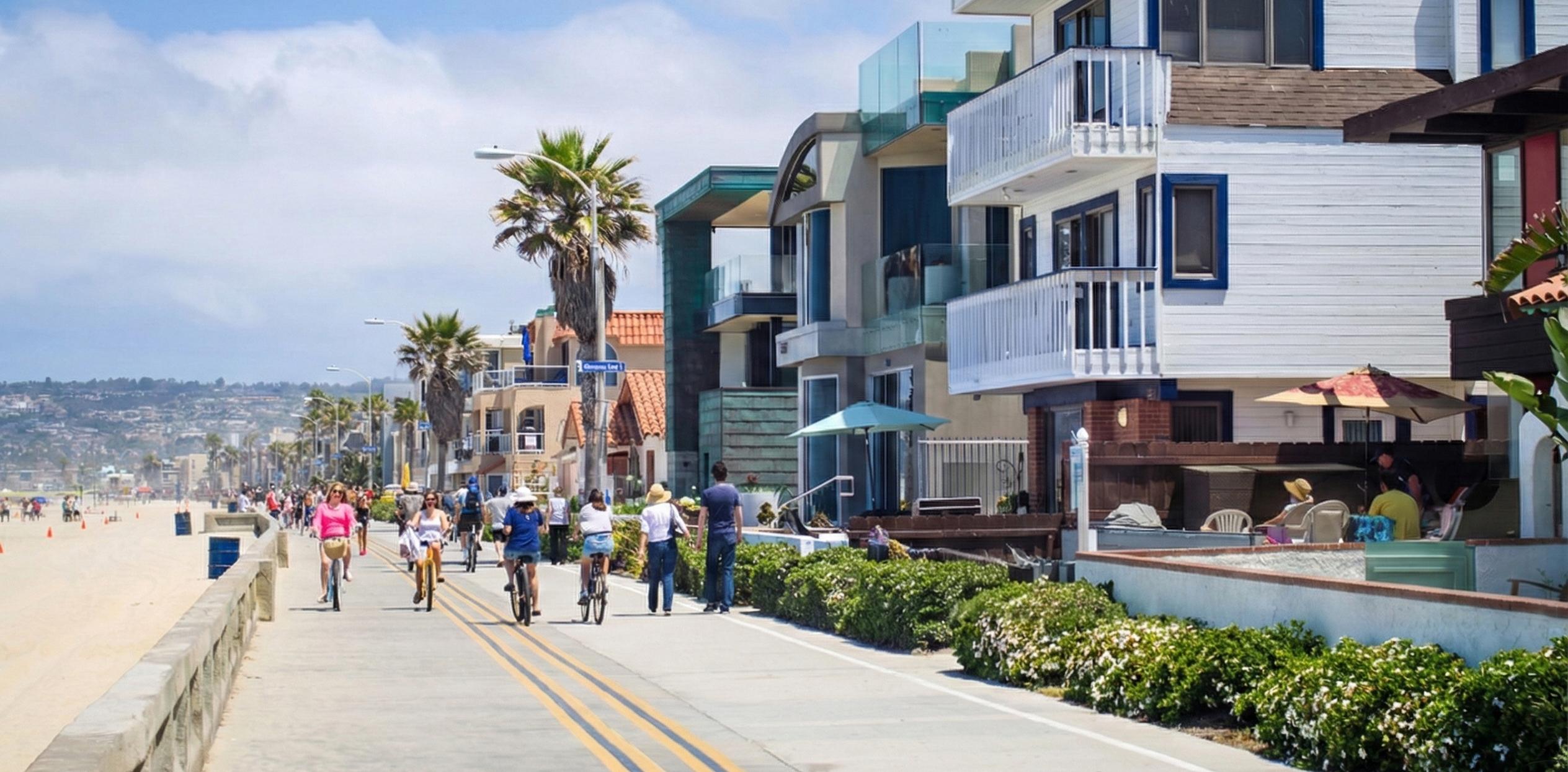 Stay in a Mission Beach vacation rental and cruise the boardwalk!