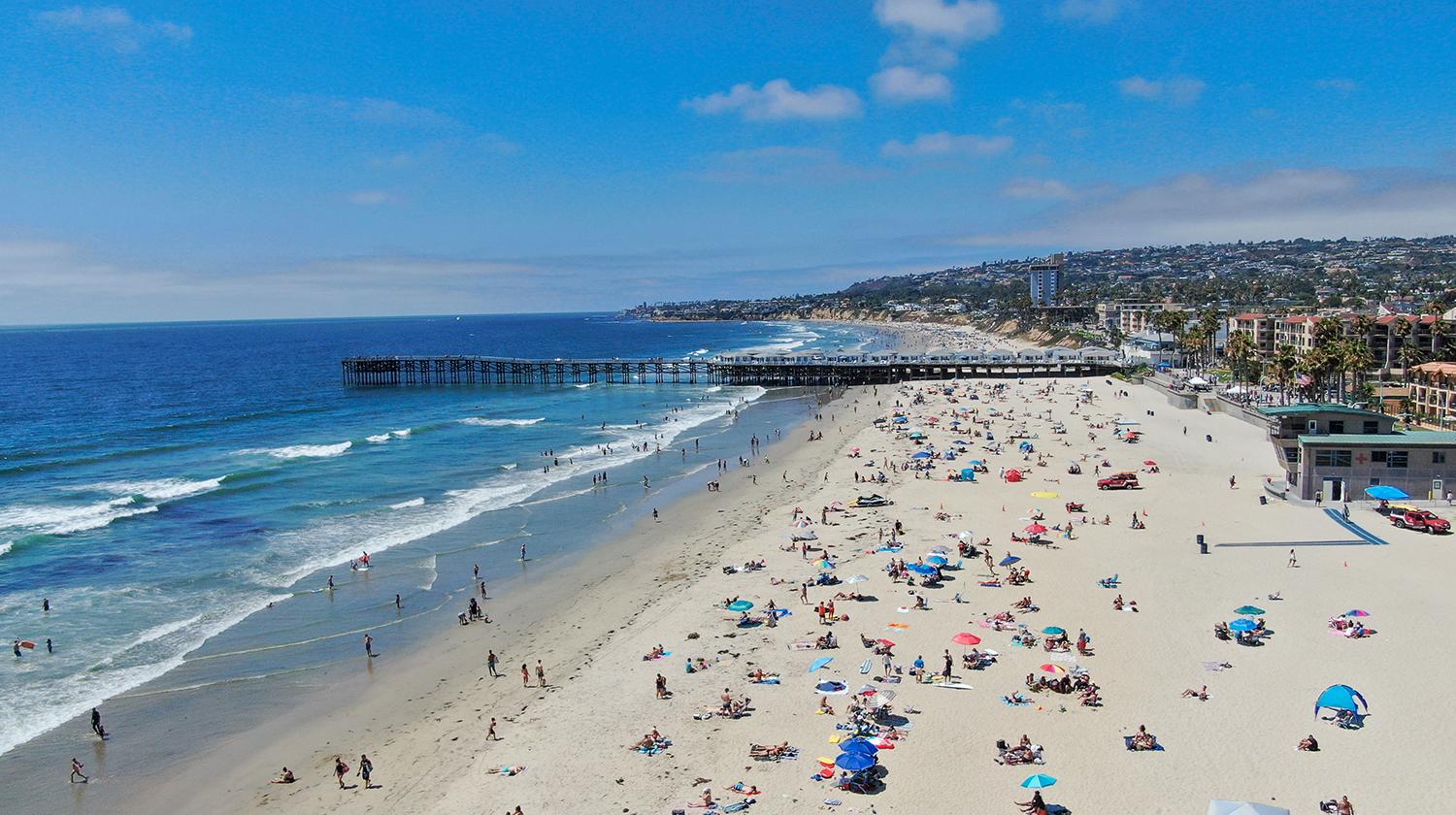 San Diego Pacific Beach on a beautiful summer day