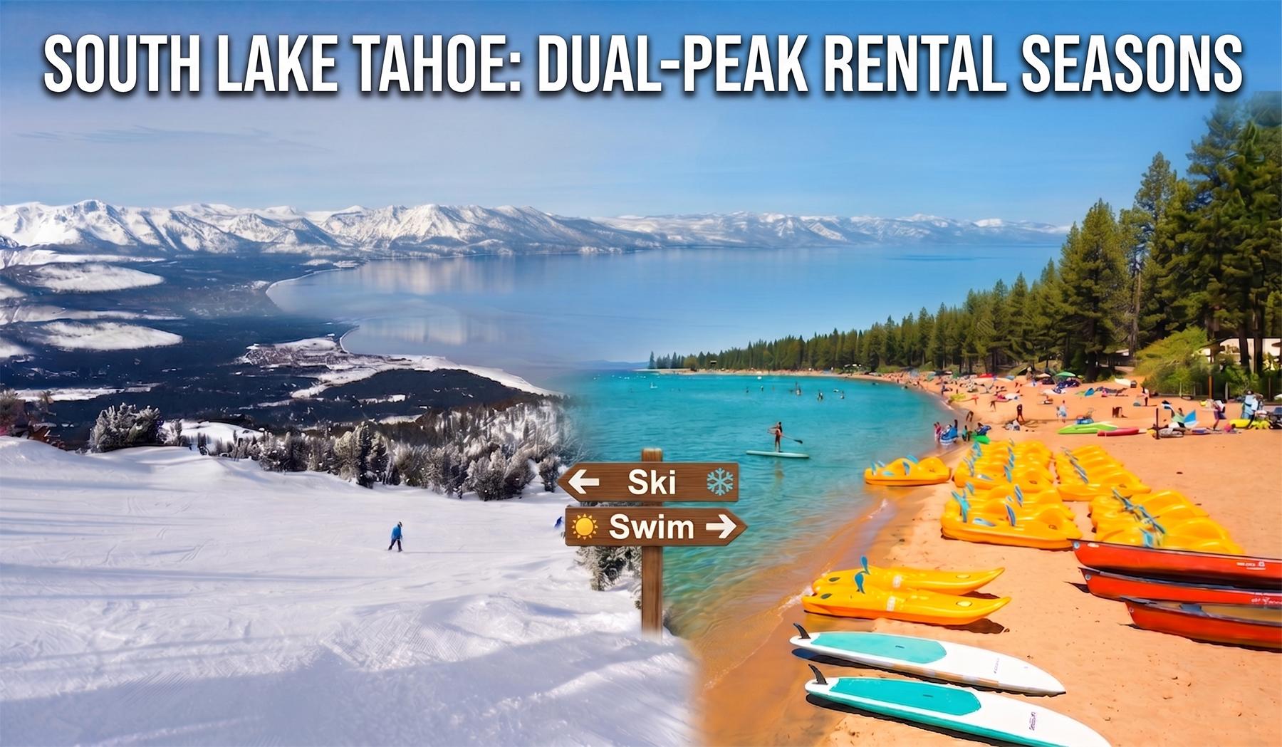 2 peak seasons for short term vacation rentals in South Lake Tahoe